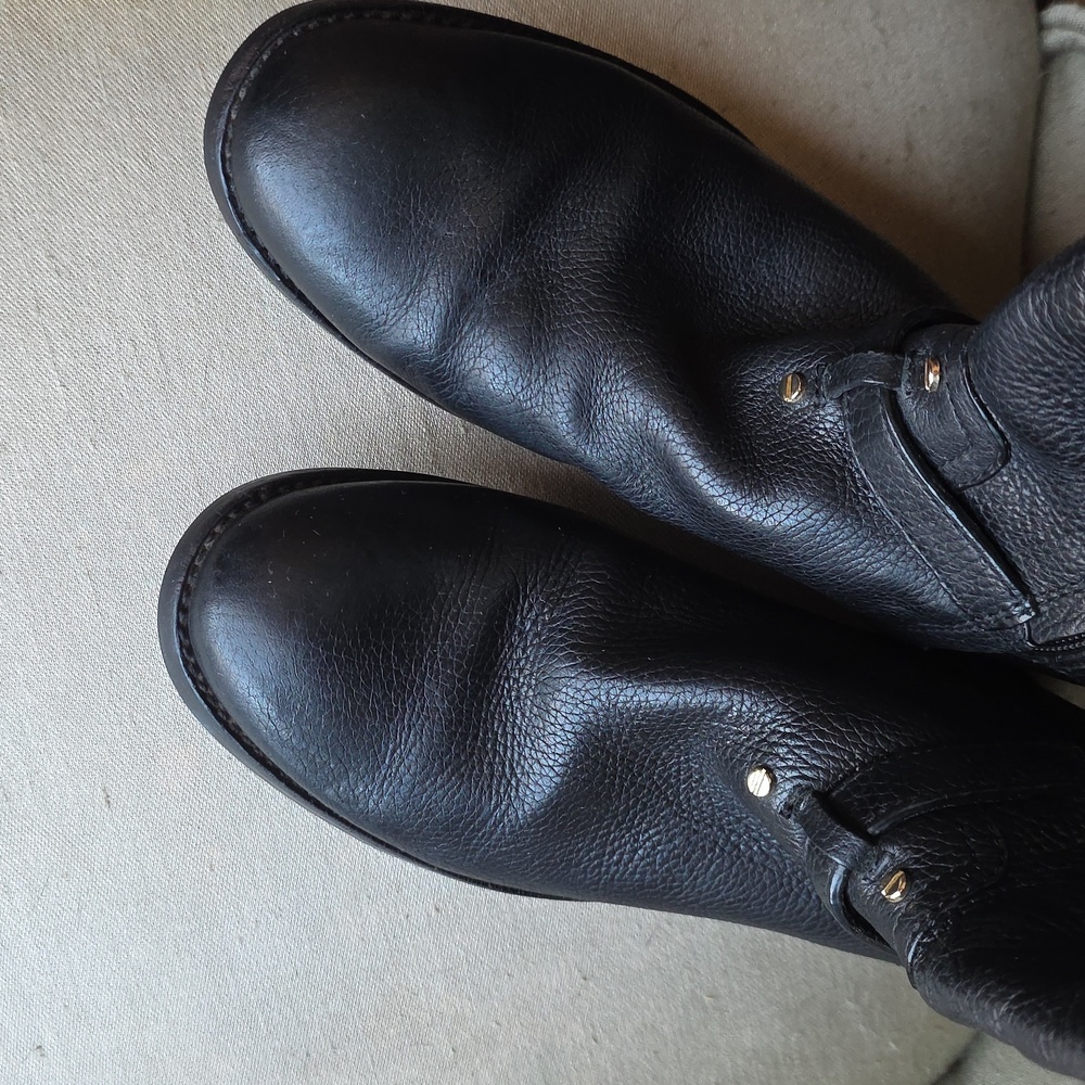 Tori Burch Black Leather Riding Boots - Picture 4 of 10